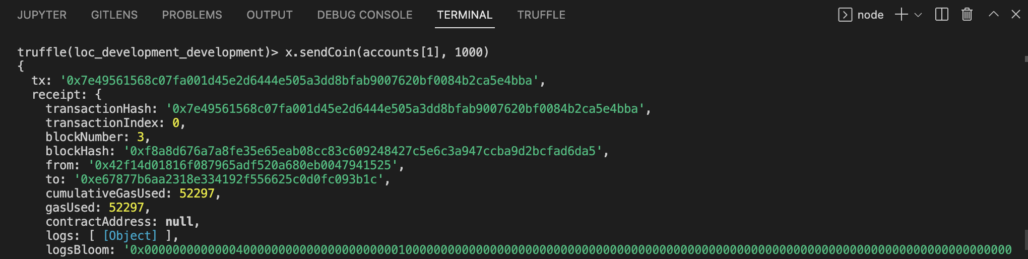 Execute function in Truffle console